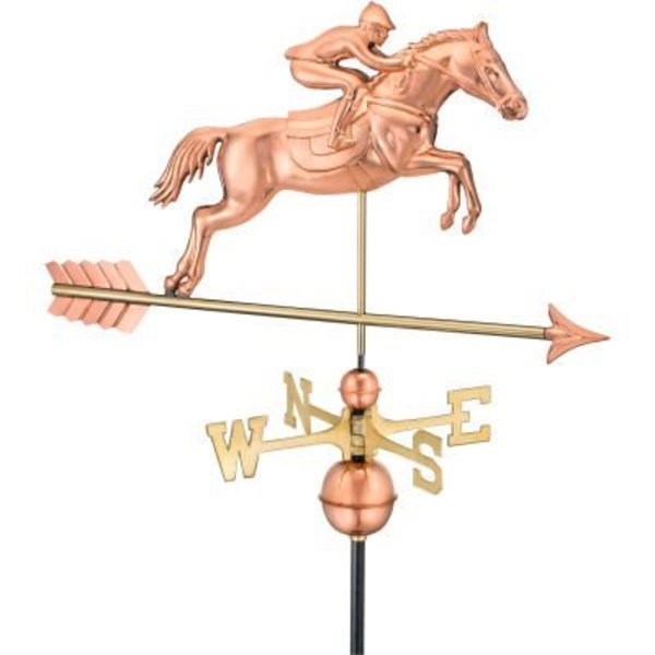 Good Directions Good Directions Jumping Horse & Rider Weathervane, Polished Copper 1912P